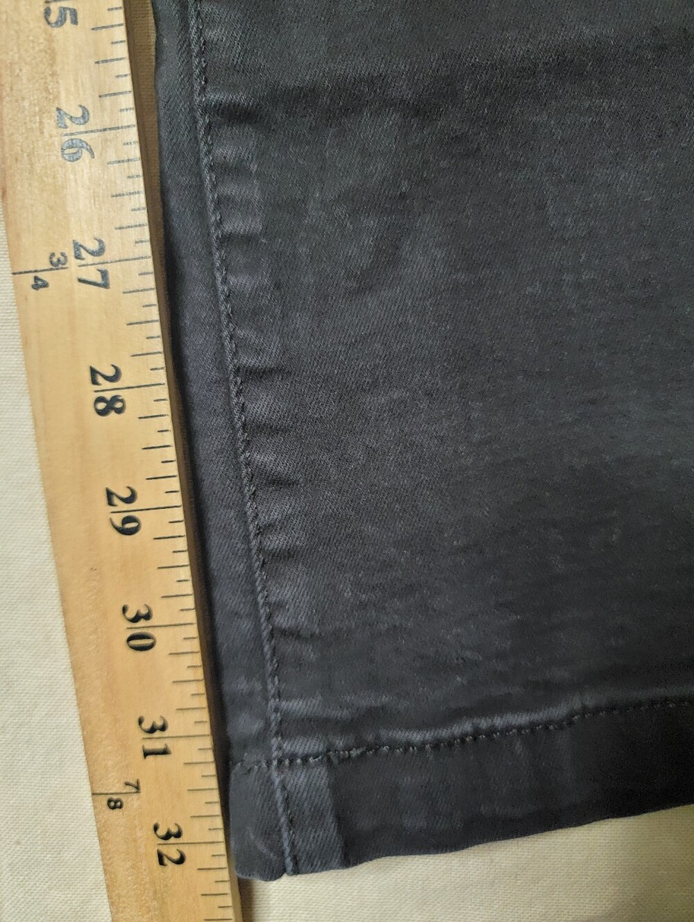 INC Denim Sculpting Fit Flare Jeans Black Size 14/32 Stretch Y2K Grunge Alt - Picture 9 of 16